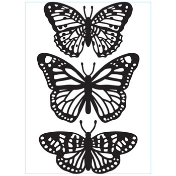 Embossing Folder Butterfly Trio 4.25